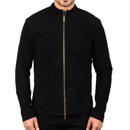 Charcoal Black Suede Jacket