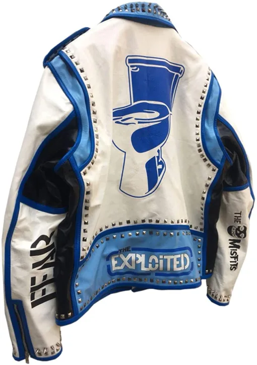 Wasted Youth Exploited Studded Brando Biker Leather Jacket