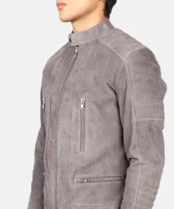 Damian Grey Suede Biker Leather Jacket