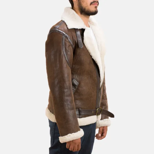 Forest Double Face Shearling Leather Jacket - Image 2