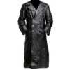 German Classic Officer Military Leather Coat