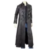 Full Length Gothic Leather Trench Coat