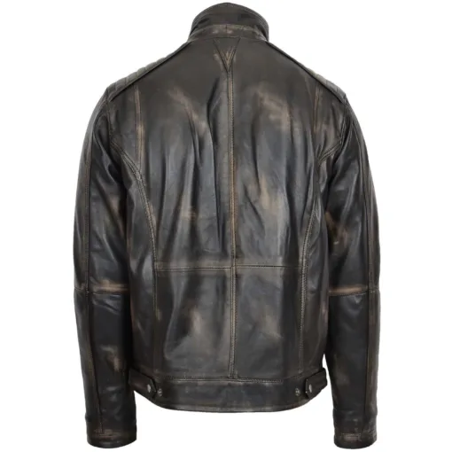 Mens Leather Urban Biker Jacket