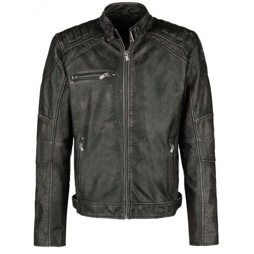 Cafe Racer Vintage Classic Brando Leather Jacket