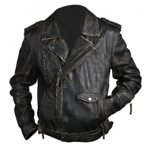 Brando Vintage Black Leather Jacket
