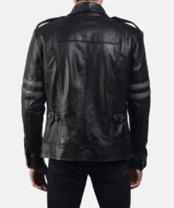 Armstrong Black Leather Biker Jacket