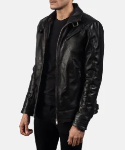 Legacy Black Leather Biker Jacket