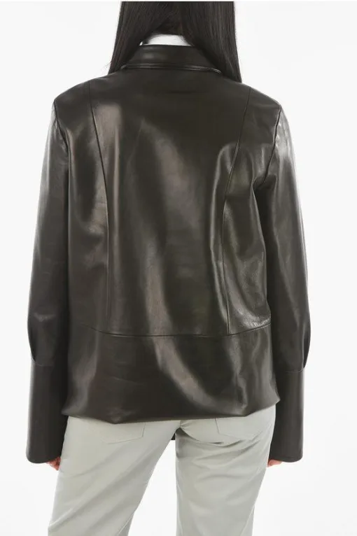 Women Soft Leather Shirt - Image 3