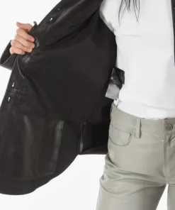Women Soft Leather Shirt