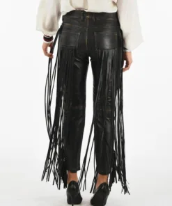 Fringed Leather Jolly Pants