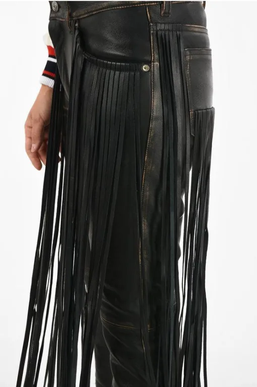 Fringed Leather Jolly Pants - Image 2