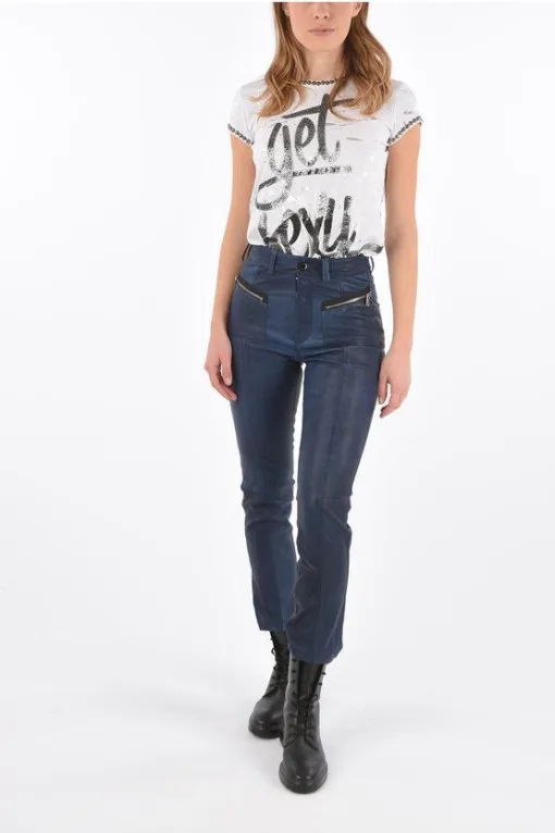 Women Leather L Nikia Pants - Image 2
